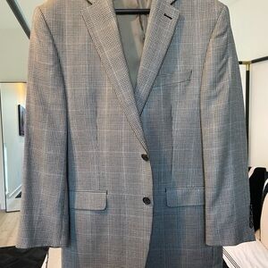 Men's Gray Plaid Blazer